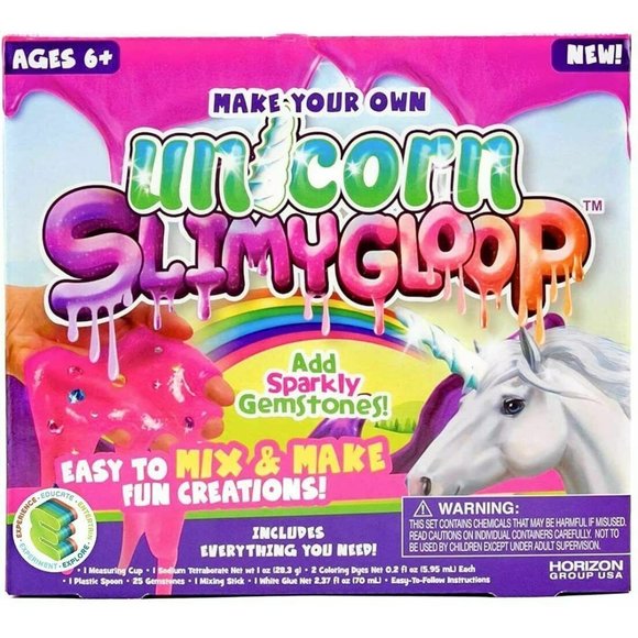 Unicorn Slimy Gloop Mix & Make DIY Slime Set w/ Gems Glitter Figures & More 6+ - Picture 2 of 3